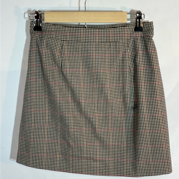 EUC Vintage Small Arizona Gray White Mini Checkered Plaid Skirt Clueless School - Picture 5 of 7